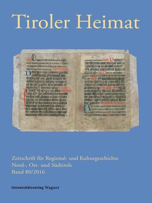cover image of Tiroler Heimat 80 (2016)